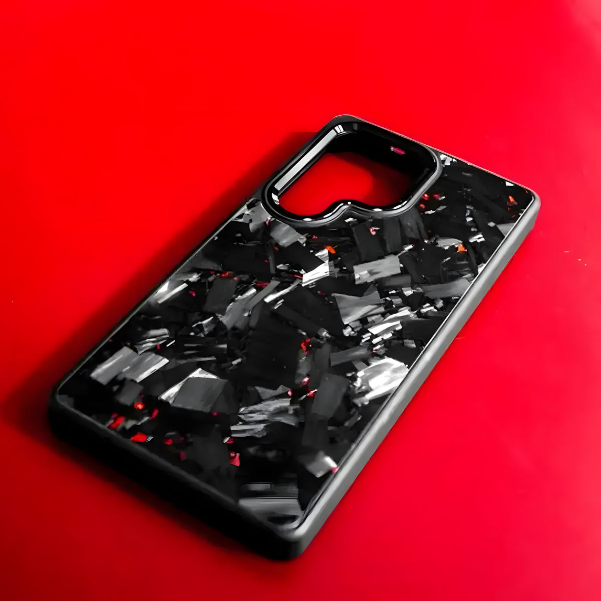 Samsung Galaxy Dövme Karbon Kılıf V2 – Dövme Karbon Kırmızı | KarbonExe