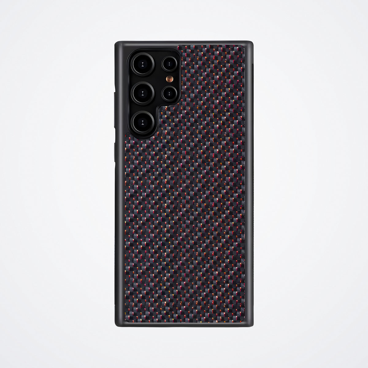 Samsung Galaxy Örgü Karbon Kılıf – Yansımalı Örgü Karbon Kırmızı | KarbonExe