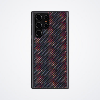 Samsung Galaxy Örgü Karbon Kılıf – Yansımalı Örgü Karbon Kırmızı | KarbonExe