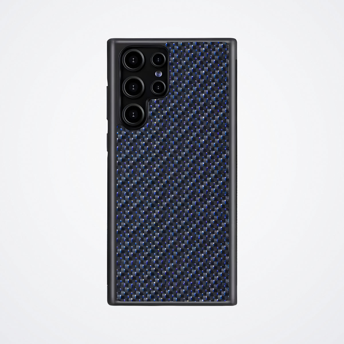Samsung Galaxy Örgü Karbon Kılıf – Yansımalı Örgü Karbon Mavi | KarbonExe