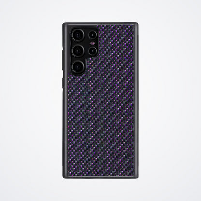 Samsung Galaxy Örgü Karbon Kılıf – Yansımalı Örgü Karbon Mor | KarbonExe