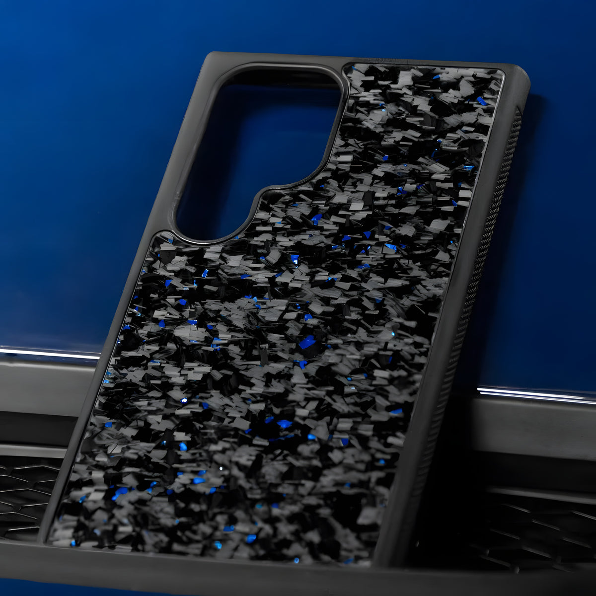 Samsung Galaxy S Serisi Dövme Karbon Kılıf – Dövme Karbon Mavi | KarbonExe