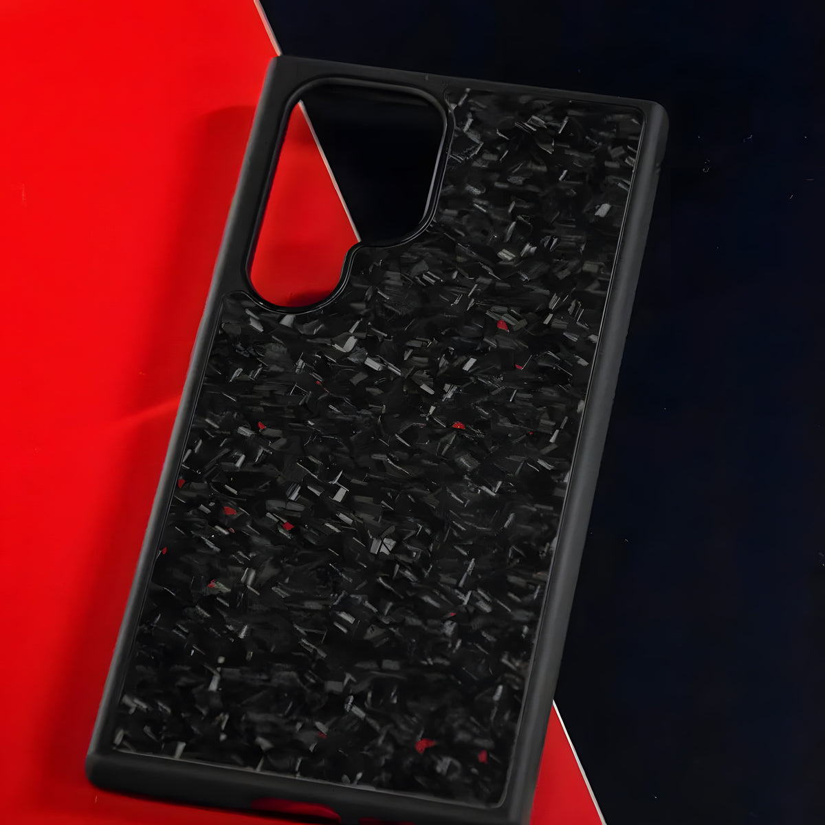Samsung Galaxy S Serisi Dövme Karbon Kılıf – Dövme Karbon Kırmızı | KarbonExe