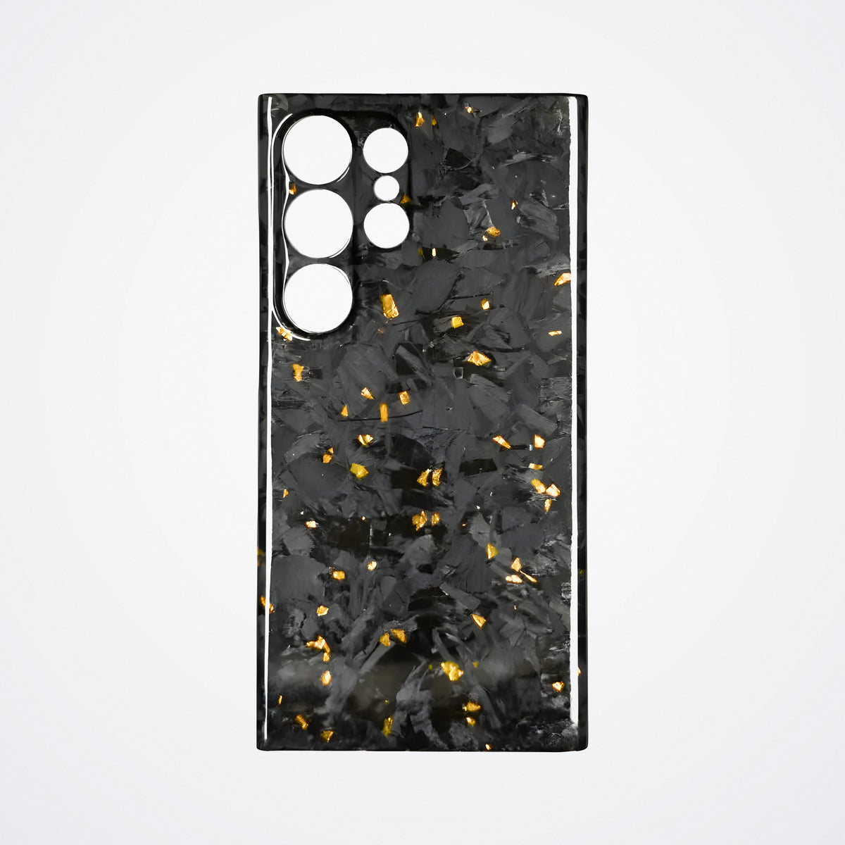 Samsung Galaxy Ultra Tam Karbon Kılıf – Dövme Karbon Altın | KarbonExe